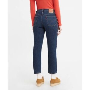 Levi’s 501 high rise straight cropped jeans salsa authentic nwt